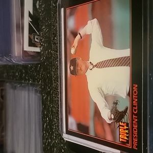 President Clinton baseball card